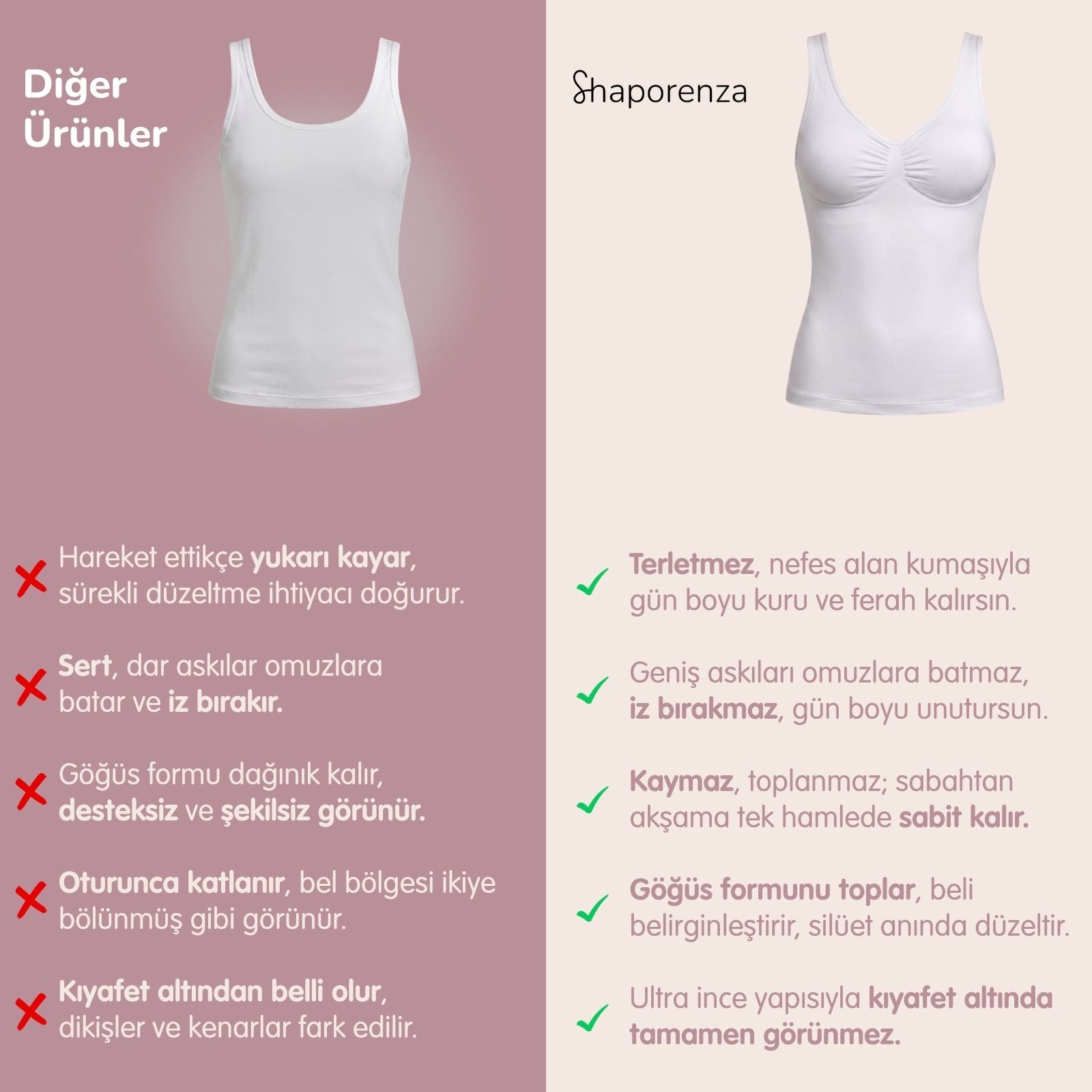 Shaporenza™ Toparlayıcı Atlet – Kıyafetlerin Üzerinde Kusursuz Görün