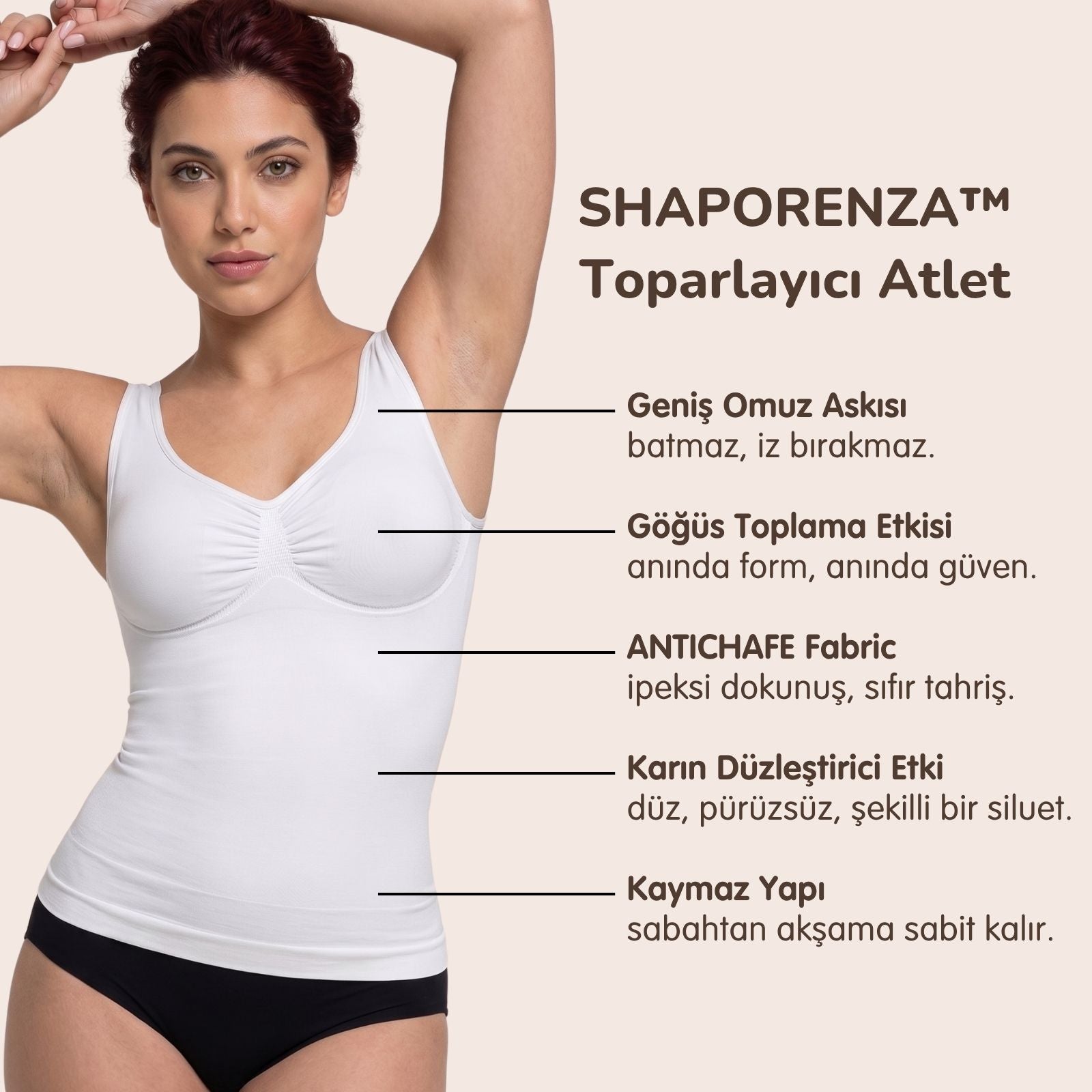 Shaporenza™ Toparlayıcı Atlet – Kıyafetlerin Üzerinde Kusursuz Görün