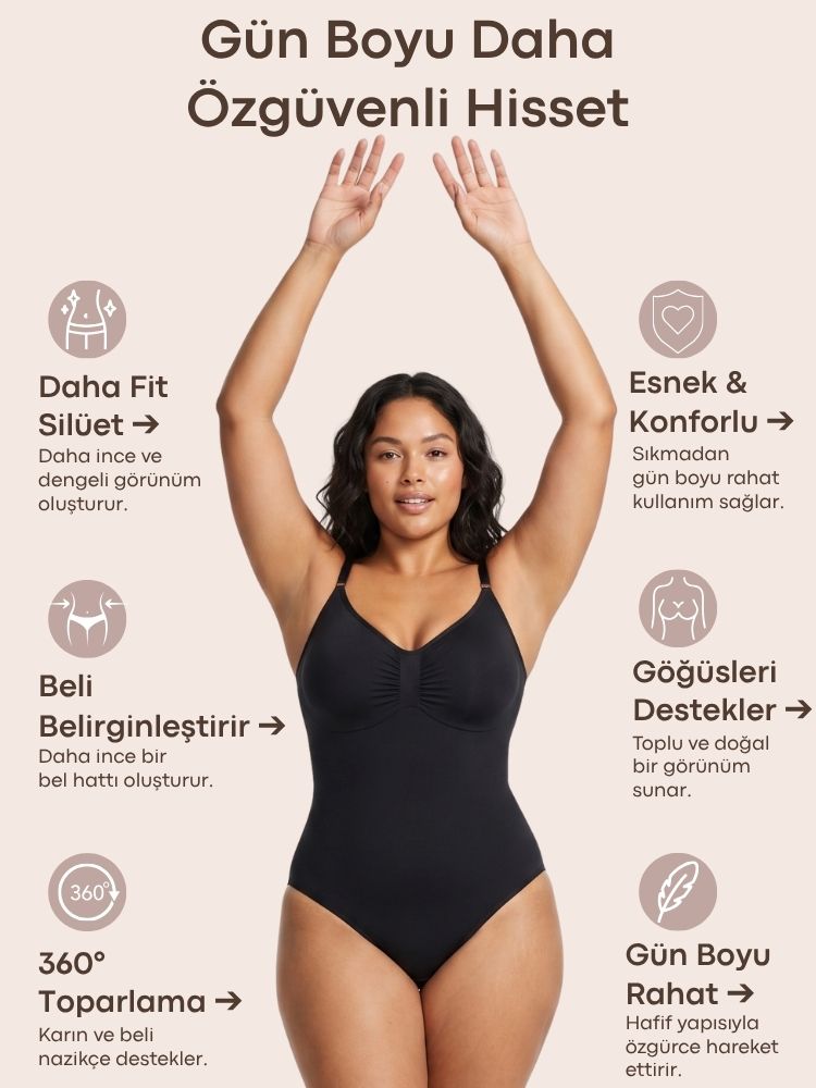 Shaporenza™ Toparlayıcı Bodysuit Slip